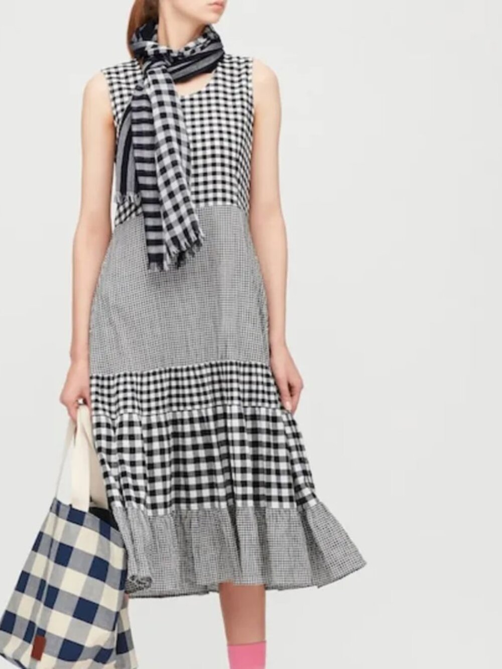 Uniqlo x JW Anderson Mixed Gingham Dress Like New